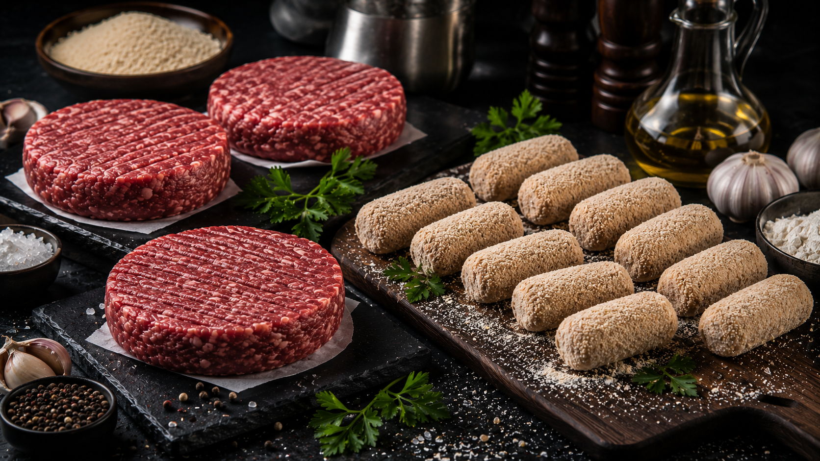 Hamburguesas y Croquetas